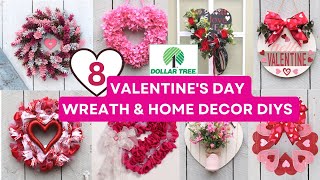 8 SWEET VALENTINE WREATHS DIY Dollar Tree TUTORIALS | EASY VALENTINE'S HEART WALL HOME DECOR IDEAS