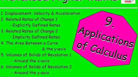 9.7 Applications of Calculus 7: REVIEW - Advanced Higher Maths Lessons - @MrThomasMaths