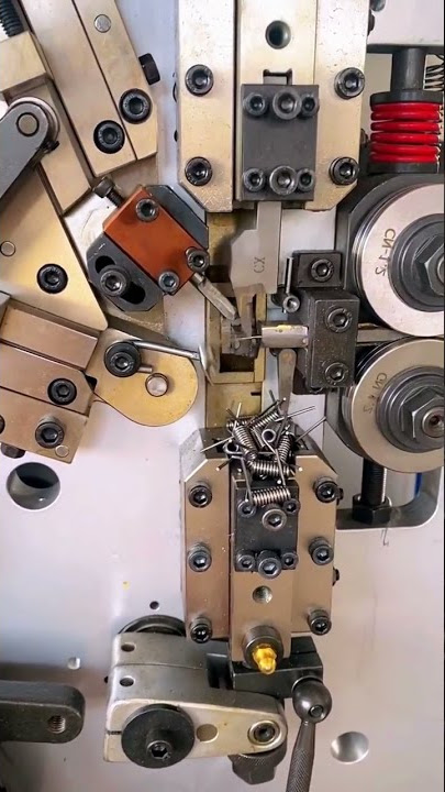 The process of making a small spring- Good tools and machinery make work easy