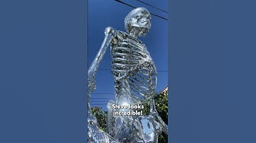 500,000 mirror tiles! 12ft Disco Skeleton