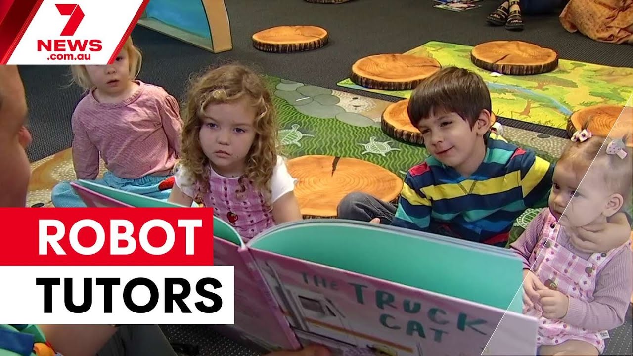 Robotic reading buddies help struggling kids | 7NEWS - YouTube