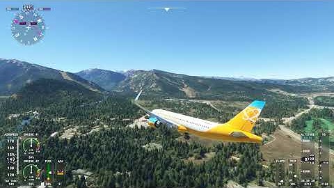 Flight Simulator 2020 Aspen, CO KASE LOC/DME-E Circling Approach RWY 33 Airbus A320neo Attempt #2