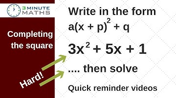 Completing the square leaving answer in surd form - higher level