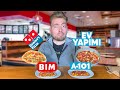 Sıfır TL' ye PİZZA YAPTIM!(Bim, a101, Domino's)