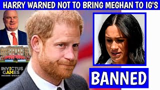 MEGHAN BANNED FROM INVICTUS GAMES! Invictus CEO WARN Haz Not To ShowUp W Meg At UpcomX IG 10th Anniv