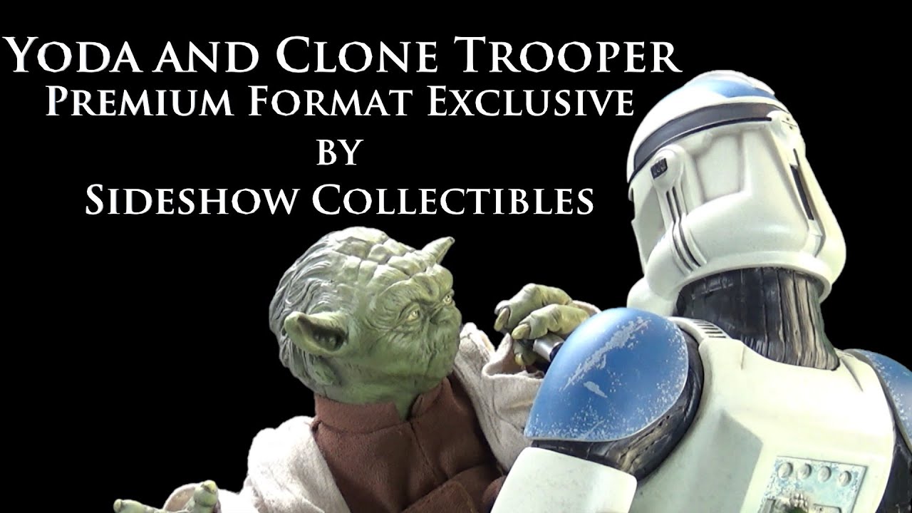 YODA AND CLONE TROOPER - Premium Format Exclusive by Sideshow Collectibles