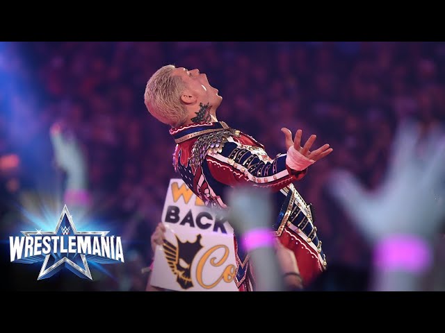 Cody Rhodes returns to WWE: WrestleMania 38 (WWE Network Exclusive) class=