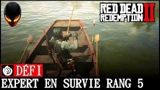 Red Dead Redemption 2: Expert en Survie Rang 5 DÉFI Poisson dans un bateau et sur les rails