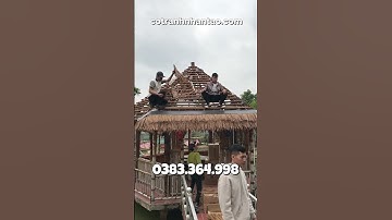 Thi công Chòi lục giác đẹp lợp Rơm nhân tạo cực đẳng cấp - Cotranhnhan.com #nhadep #shorts #xaydung