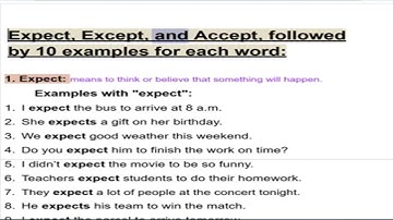 English Confusing Words: Expect, Except, and Accept Explained