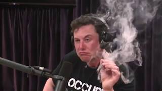 Elon Musk Hitting A Blunt on Joe Rogan Podcast