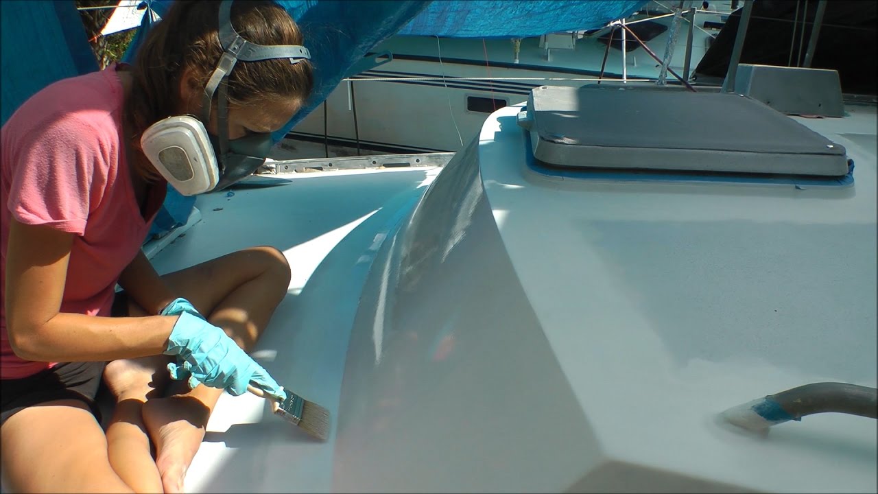 Applying Awl Grip to Our Cabin Top (MJ Sailing - EP 20)
