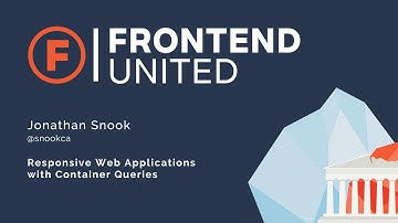 Jonathan Snook: Responsive Web Applications with Container Queries
