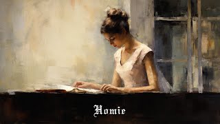 you're studying while someone is playing piano in another room [a dark academia playlist]