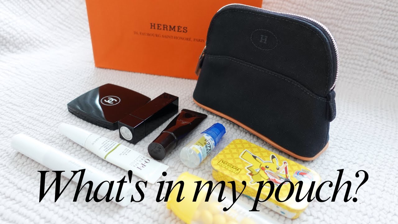 【日常使いにおすすめ♪】HERMES ポーチ エルメス HERMES ボリードポーチ25 シルバー金具 キャンバス