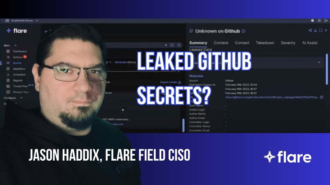 How to Monitor GitHub Leaks on Flare with Jason Haddix, Field CISO ...