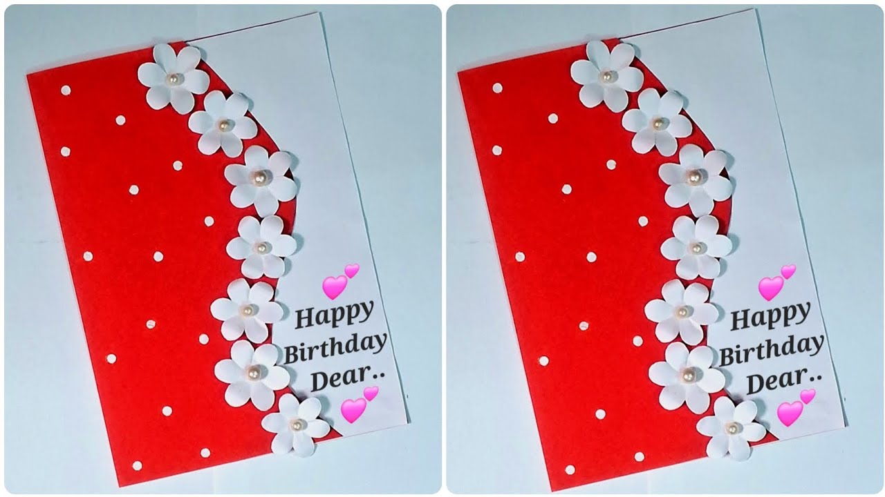 DIY Happy birthday card/ Handmade birthday card idea/How to make ...