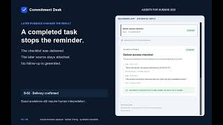 Commitment Desk | Agents for Humans 2026