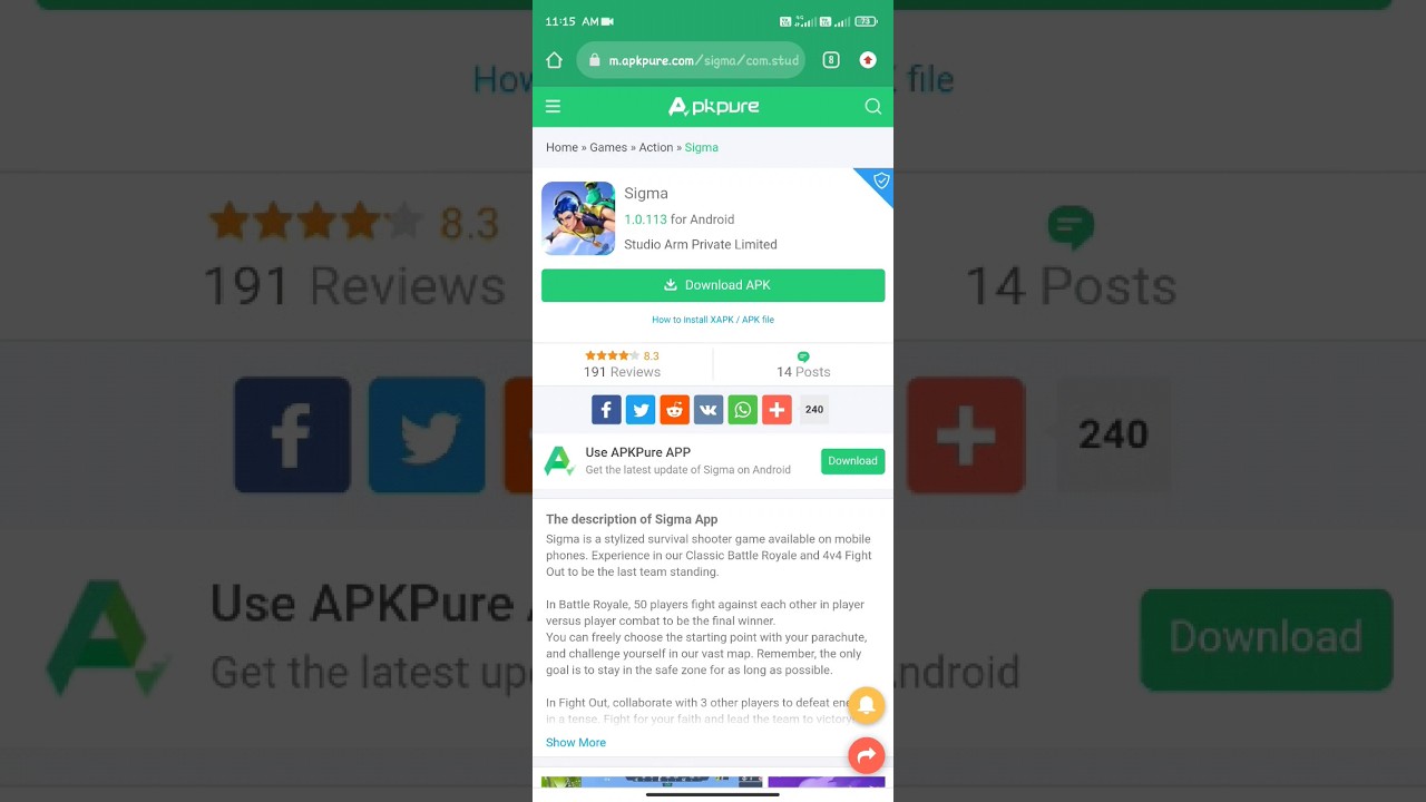 vuabai9 tv how to download sigma || in apkpure ||shorts sigma