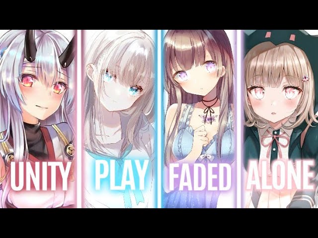 Nightcore ↬  Play 𝒙 Faded 𝒙 Unity 𝒙 Alone [ Switching vocals] class=