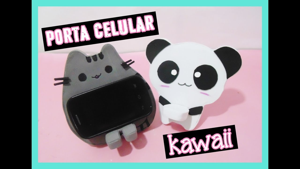 DIY KAWAII - PORTA CELULAR KAWAII HECHO CON CARTON Y FOAMI 