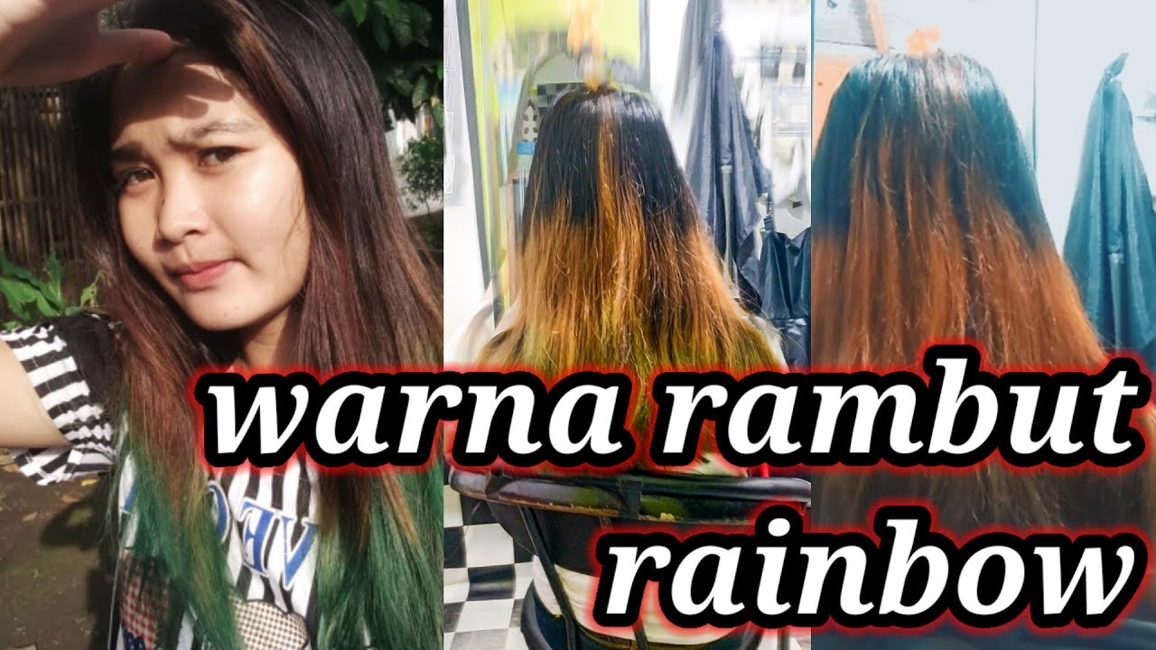 Mewarnai rambut   pelangi rainbow warna  warni  YouTube
