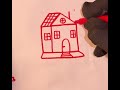 How to draw a house 🏠 with Z letter in easy way 