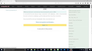 Difference between connected and disconnected RowSet in JDBC. | javapedia.net