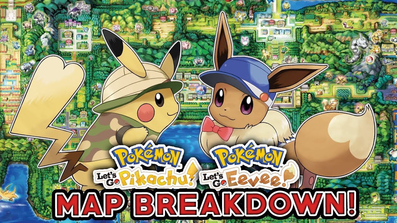 Pokemon Let S Go Pikachu Let S Go Eevee New Kanto Map Breakdown Things Missed Youtube