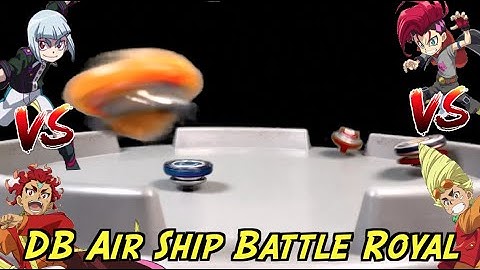 Beyblade Burst DBㅣ베이블레이드 버스트 DB 비행선 멤버 배틀로열ㅣBasara VS Rashad VS  Bell VS Ranzoㅣ바사라 vs 라샤드 vs 벨 vs 호란