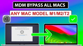 How to Bypass MDM Remote Management Lock on Any MacBook | MacBook M2/M1/T2/T1 MDM Bypass| MDM Unlock