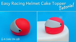 Racing Helmet Cake Topper Tutorial/ Racing Themed Cake Topper Tutorial/ Formula 1 Cake