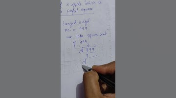 find the largest 3 digits number which is  a perfect square.#squareroot #maths #class8th