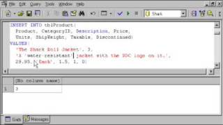 SQL SERVER Tutorial - T-SQL: Inserting Data - Identity Values - Delimiters - Insert Multiple Rows SQL SERVER Tutorial - T-SQL: Inserting Data - Identity Values - Delimiters - Insert Multiple Rows