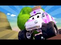 Monster Truck -  Miranda la Monster ambulance veut remonter le moral de Mia ! - Monster Town 🚗