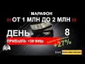 📈 8 день марафона, в котором с 1 000 000р поднимаюсь до 2 000 000р