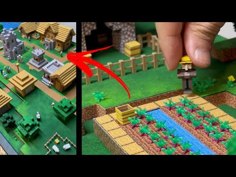 Complete Minecraft Village Diorama