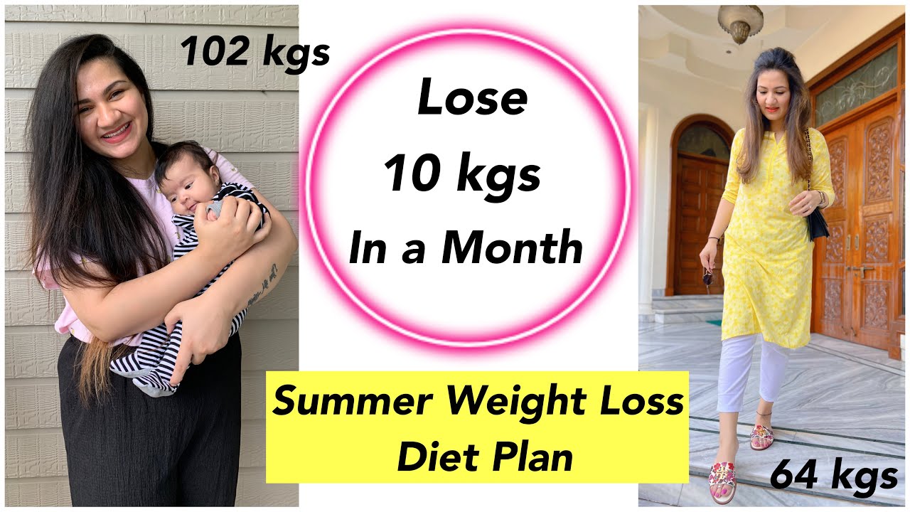 Summer Weight Loss Diet Plan Lose 10 kgs in a Month YouTube