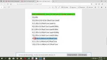 Load Combination define in ETABS as Per BNBC 2020 & ACI 318-08