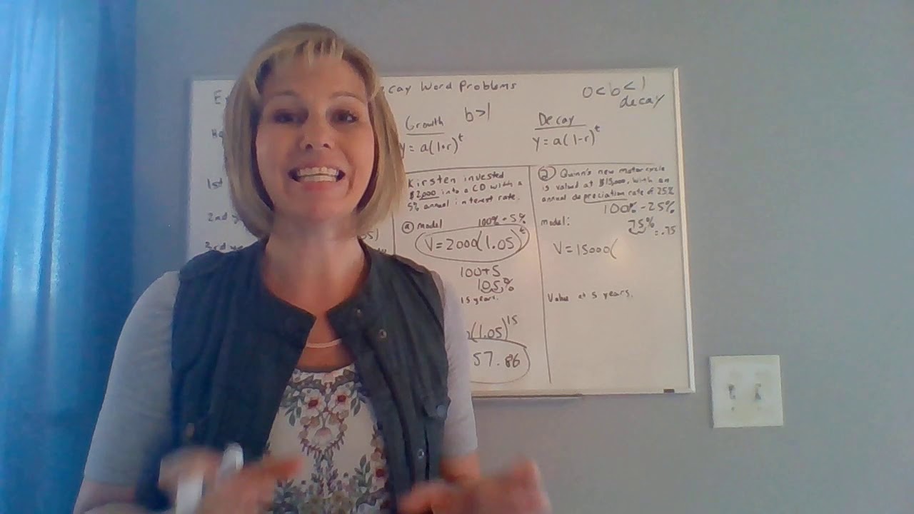 Exponential Growth and Decay Word Problems - YouTube