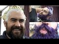 Dyeing My Hair & Beard Purple! | Family Vlog