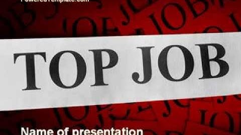 Top Job PowerPoint Template by PoweredTemplate.com