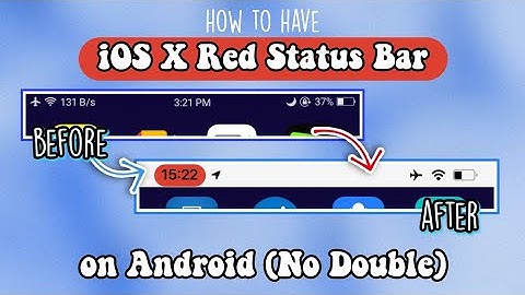 Red iOS X Style Status Bar on Android