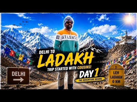 Delhi To Leh Ladakh With Cousins ❤️ Ultimate Road Trip Begin