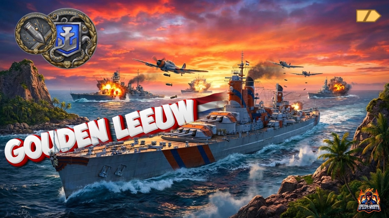 Gouden Leeuw close to pull this one back with 224k damage in World of Warships Legends
