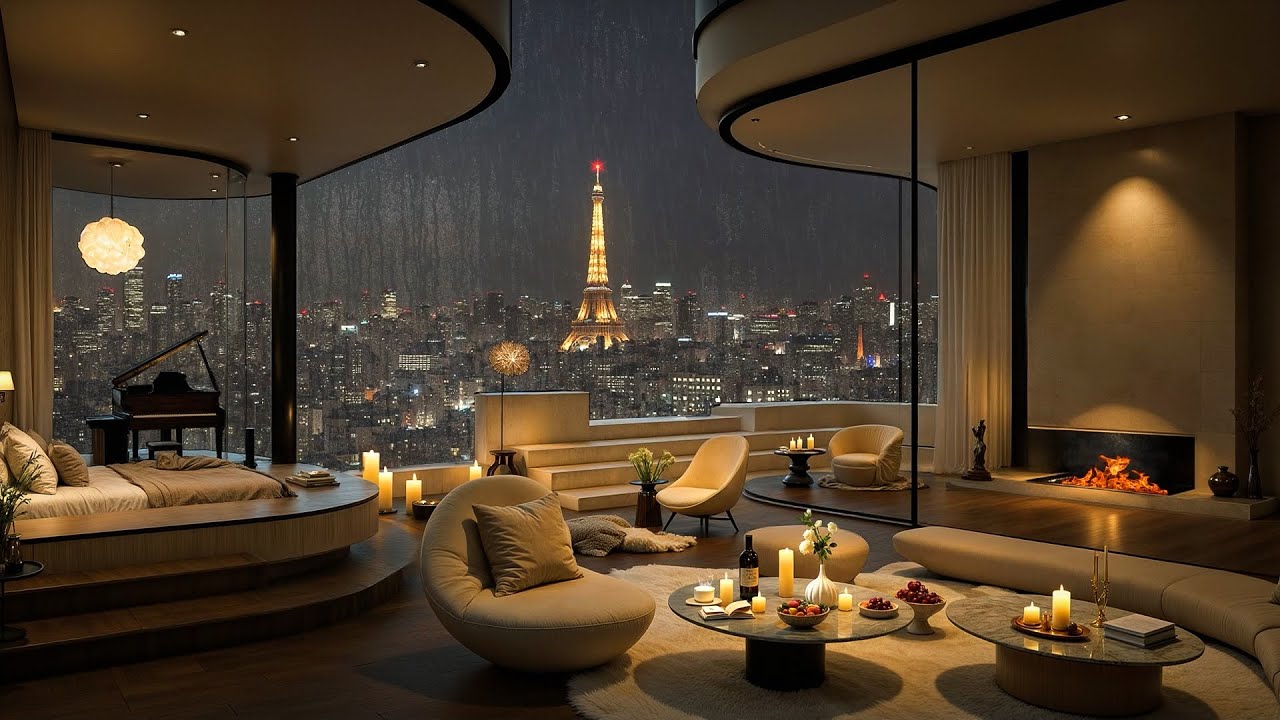 Picture of Soothing Piano Jazz for a Cozy Night in Luxury Apartment Ambience ...