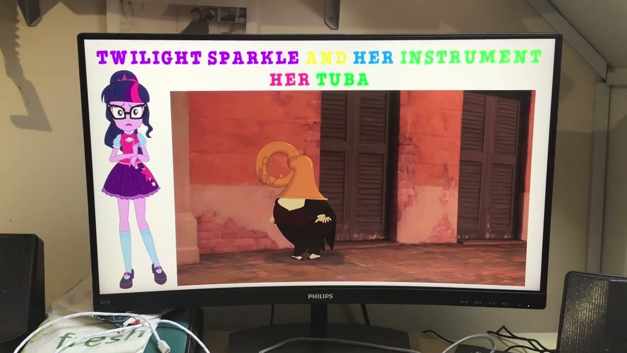 Twilight Sparkle and her instrument - her tuba