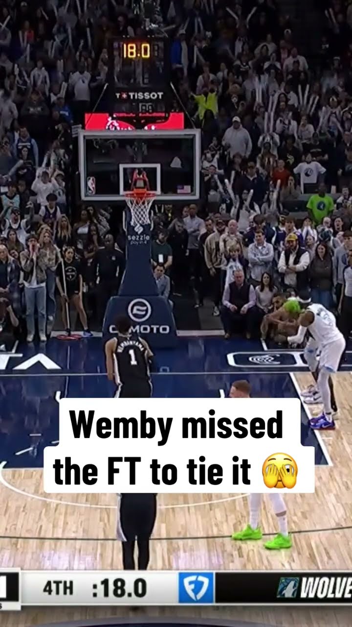 Wemby missed the FT to tie it ?