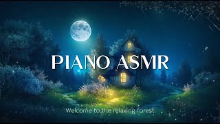 Peaceful fairytale piano music before bed, cricket sounds│piano lullaby, sleep music