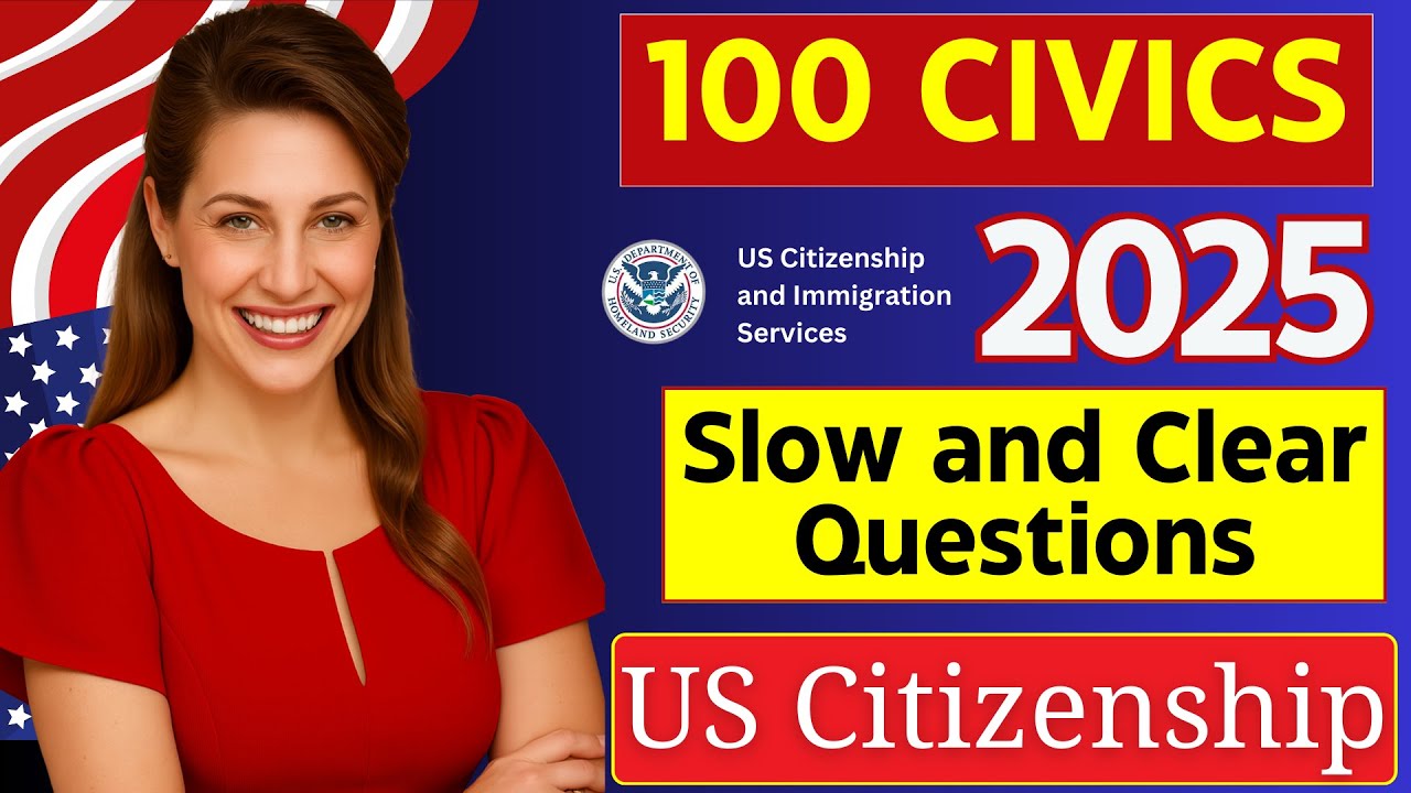 2025 New! USCIS 100 Civics Questions US Citizenship Test Questions ...